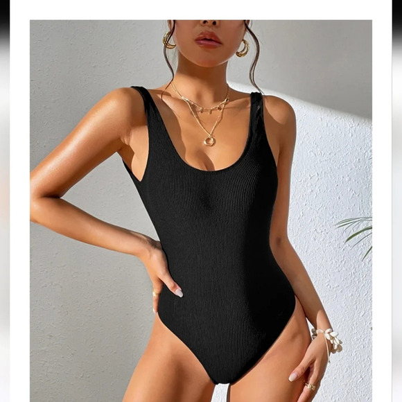 Dixperfect Retro 80s/90s Inspired High Cut Low Back 1 Piece Swimwear. Size M.NWT - Picture 6 of 11